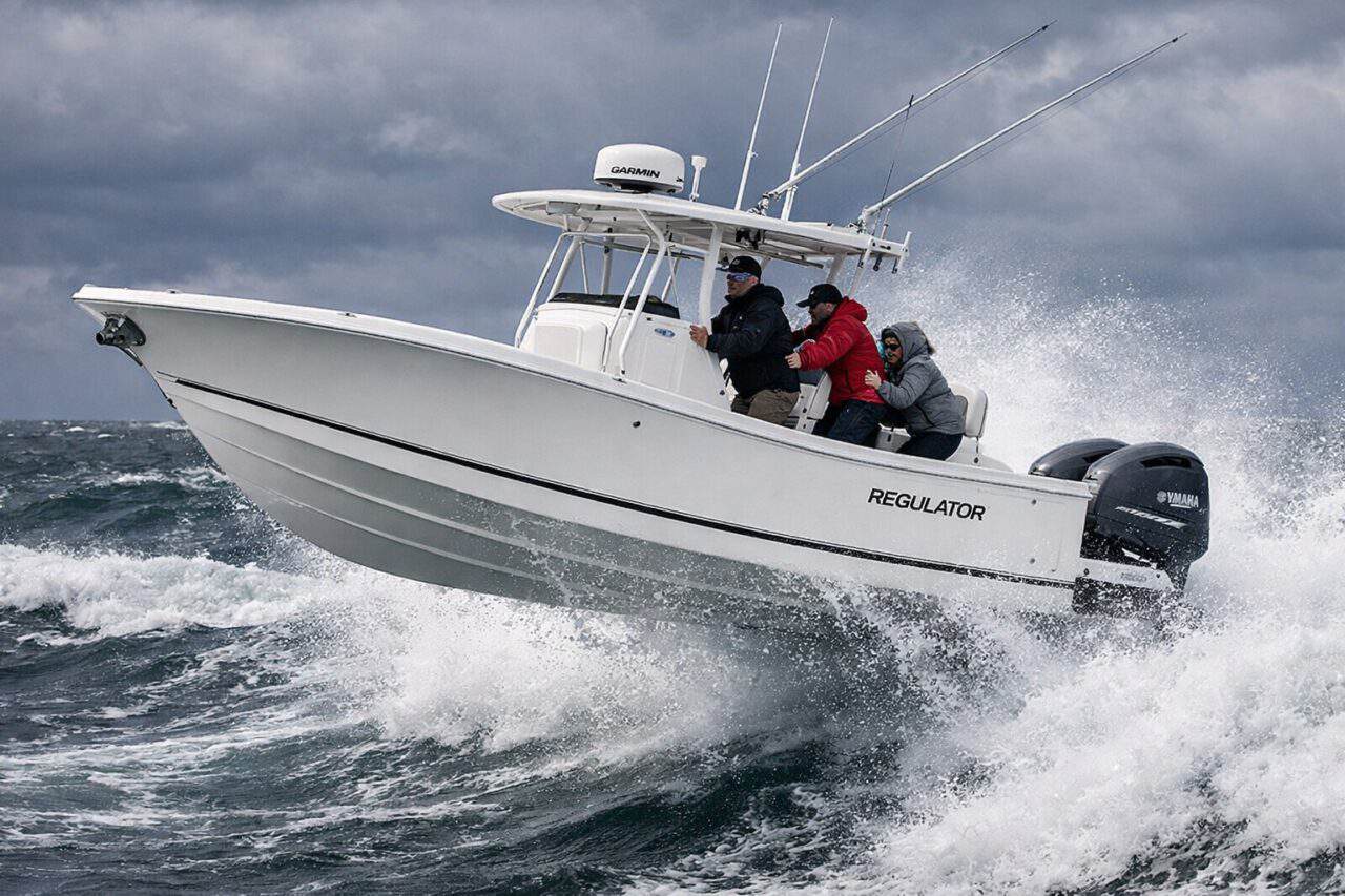 Boat in rough water conditions